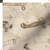 Spoonflower Fabric - Biplane Aviation Sepia Tone Tan Khaki Printed on Satin Fabric Fat Quarter - Sewing Lining Apparel Fashion Blankets Decor view 3