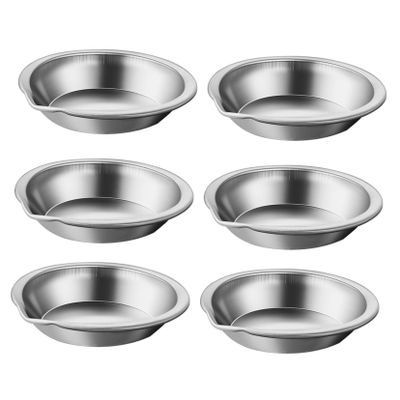 Cabilock Nail Art Metal Tray 6pcs Makeup Paint Trays Stainless Steel Small Round Paint Tray with Mouth Mixing for Paint Pigment and Water Based Painting (Diameter 1.97in) Makeup Pallet Makeup Pallet