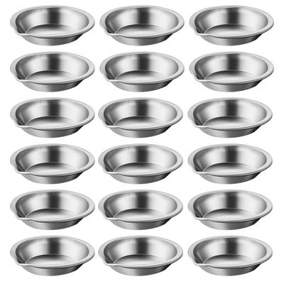 18Pcs Stainless Steel Paint Mixing Trays with Spout for Easy Pouring, Reusable Watercolor Palettes for Artists and Makeup Mixing