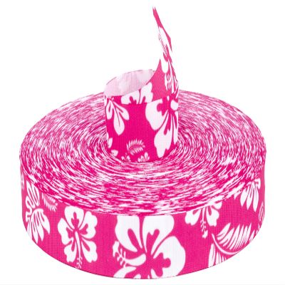Country Brook Design - Pink Hawaiian Grosgrain Ribbon (7/8 Inch, 5 Yards)