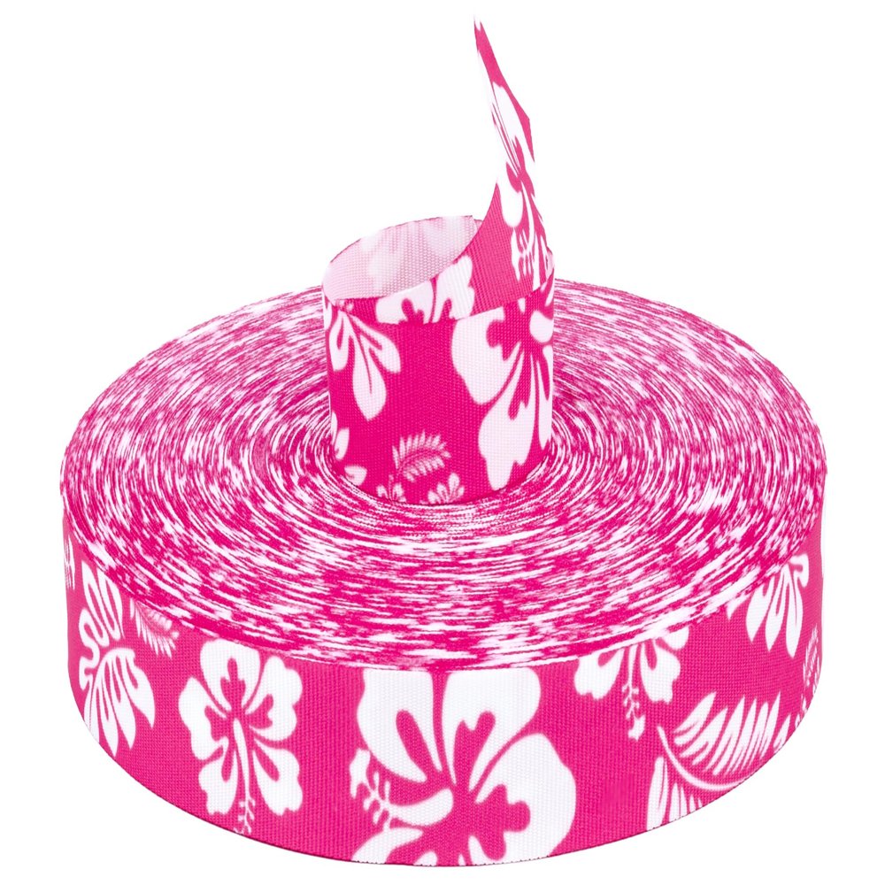 Country Brook Design - Pink Hawaiian Grosgrain Ribbon (7/8 Inch, 5 Yards)