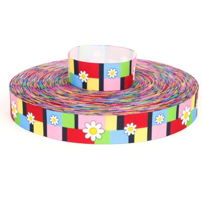 Country Brook Design - Spring Daisies Grosgrain Ribbon (5/8 Inch, 10 Yards)