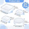Taiyin 20 Pcs Clear Board Game Tokens Storage Containers Trays Clear Plastic Beads Storage Containers Box Assorted Sizes Storage Boxes Game Components with Lids Pieces, Dice, Tokens, Beads view 2