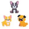 Set of 3 Painted Wooden Dogs Cutout DIY Craft 4.5 Inches view 1