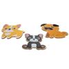 Set of 3 Painted Wooden Dogs Cutout DIY Craft 4.5 Inches view 3