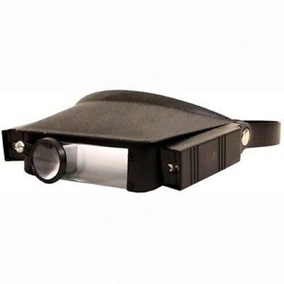 for Jeweler Magnifier Glass Inspection Lighted Head Light Set Headband Magnifying