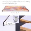 Emuledo Metal Floater Frame for 24x24" Stretched Canvas, 1.5" Depth, Brushed Silver view 4
