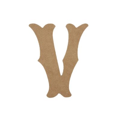 24" Wooden Carnival Letter V Unfinished, Circus Font, Craft Cutout on 1-4" MDF