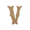 24" Wooden Carnival Letter V Unfinished, Circus Font, Craft Cutout on 1-4" MDF view 1