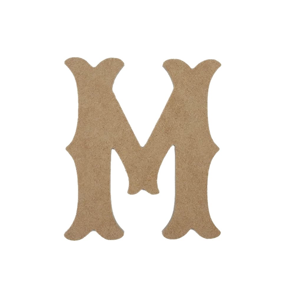 24" Wooden Carnival Letter M Unfinished, Circus Font, Craft Cutout on 1-4" MDF