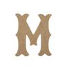 24" Wooden Carnival Letter M Unfinished, Circus Font, Craft Cutout on 1-4" MDF view 1