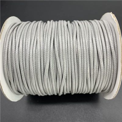 HZLXF1 0.5mm 0.8mm 1mm 1.5mm 2mm Silver Grey Waxed Cotton Cord Rope Waxed Thread Cord String Strap Necklace Rope Suitable for Jewelry Making (Size : 0.5mm)