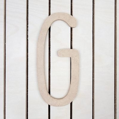 20" Wooden Thin Letter G Unfinished, Skinny Lemon Font, Craft Cutout on 1-4" MDF