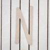22" Wooden Thin Letter N Unfinished, Skinny Lemon Font, Craft Cutout on 1-4" MDF view 1