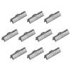 uxcell 50Pcs Ribbon Crimp Clamp Ends, 25mm Bookmark Pinch Cord End Clasps for DIY Craft Making, Metallic Black view 1