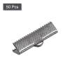 uxcell 50Pcs Ribbon Crimp Clamp Ends, 25mm Bookmark Pinch Cord End Clasps for DIY Craft Making, Metallic Black view 3