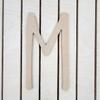 16" Wooden Thin Letter M Unfinished, Skinny Lemon Font, Craft Cutout on 1-8" MDF view 1