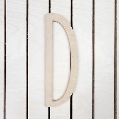 22" Wooden Thin Letter D Unfinished, Skinny Lemon Font, Craft Cutout on 1-4" MDF