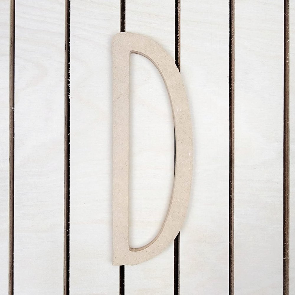22" Wooden Thin Letter D Unfinished, Skinny Lemon Font, Craft Cutout on 1-4" MDF