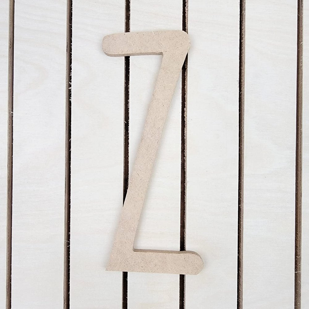 16" Wooden Thin Letter & Unfinished, Skinny Lemon Font, Craft Cutout on 1-4" MDF