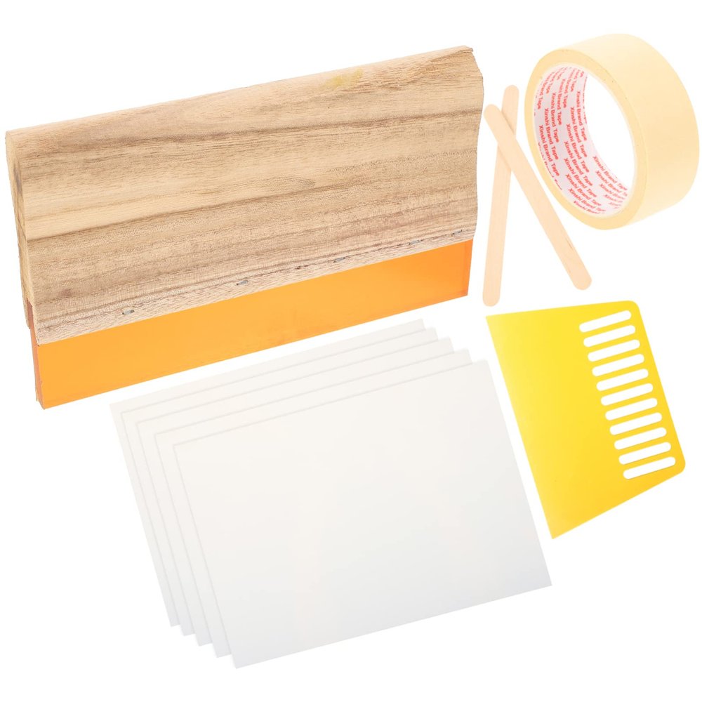 Ciieeo 1set Screen Ink Squeegee Diy Kit Scraper Accessory for Silk Printing Textile and Hand Printing Lightweight and Portable Excellent Abrasion Resistance