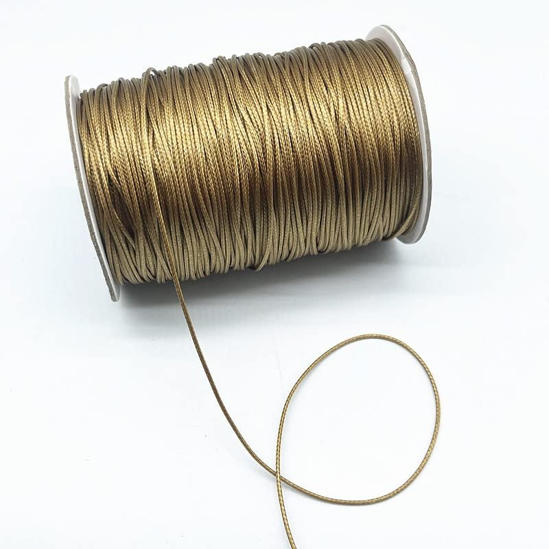 HZLXF1 0.5-2.0mm Light Coffee Waxed Cord Waxed Thread String Strap Necklace Rope Beads Suitable for Jewelry Making DIY Handmade Accessories (Size : 1.5mm(10meters))