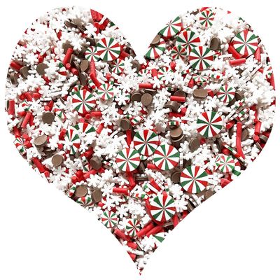 EHOPE Fake Sprinkles Fake Christmas Sprinkles Fake Candy Sprinkles Clay Sprinkles Polymer Sprinkles Polymer Clay Slices for Nail Art DIY Crafts Cake Phone(40G-Coffee Round+Snowflake-34)