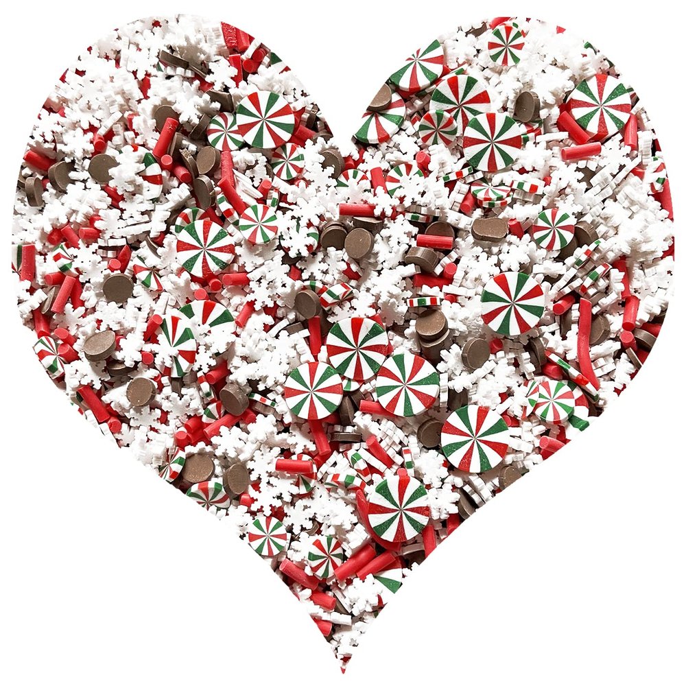 EHOPE Fake Sprinkles Fake Christmas Sprinkles Fake Candy Sprinkles Clay Sprinkles Polymer Sprinkles Polymer Clay Slices for Nail Art DIY Crafts Cake Phone(40G-Coffee Round+Snowflake-34)