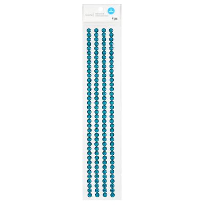 Recollections Teal Bling Stickers, 12 Packs: 4 ct. (48 Total)