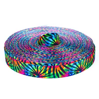 Country Brook Design - Tie Dye Stripes Grosgrain Ribbon (5/8 Inch, 10 Yards)