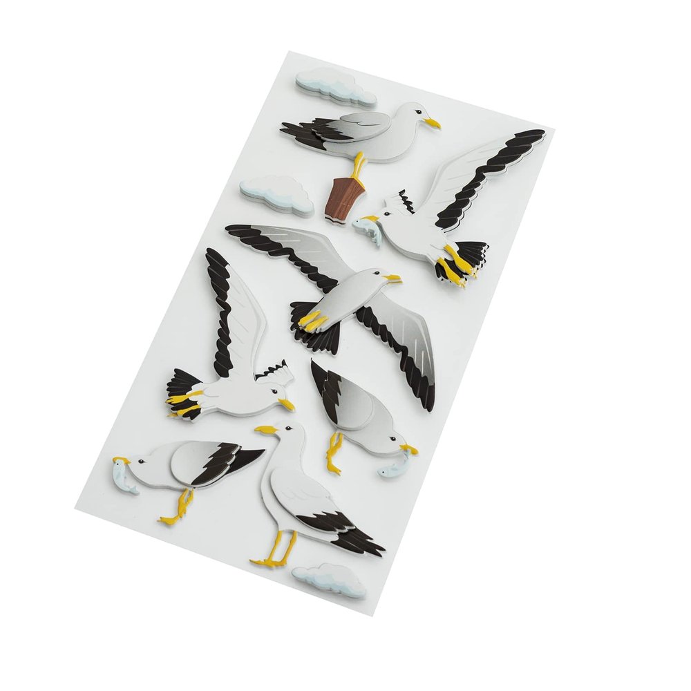 Recollections Seagulls Dimensional Stickers, 12 Pack