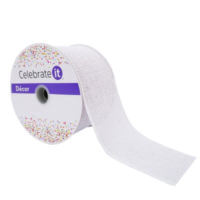Celebrate It 2.5" x 25ft. Faux Burlap Wired Ribbon, 12 Pack