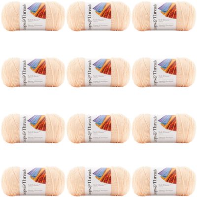 MICHAELS Bulk 12 Pack: Soft Classic Solid Yarn by Loops & Threads