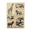Recollections African Animals Wood Stamp Set, 6 Pack view 1