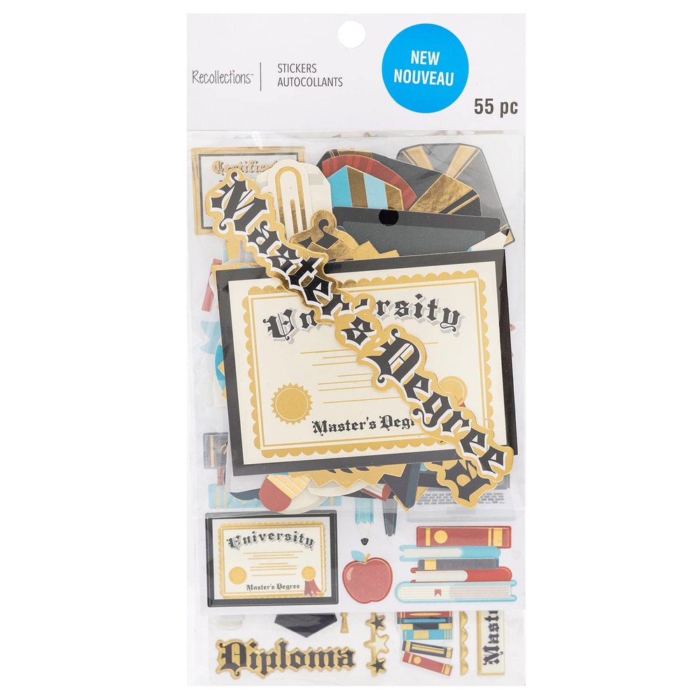 Recollections Master's Graduation Sticker Flip Pack