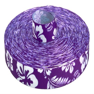 Country Brook Design - Purple Hawaiian Grosgrain Ribbon (5/8 Inch, 10 Yards)