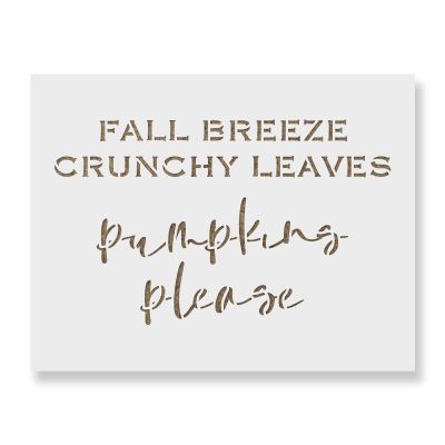 Fall Breeze Pumpkin Please Stencil - Perfect for Autumn Crafting and Home Decor, Kitchen Decor