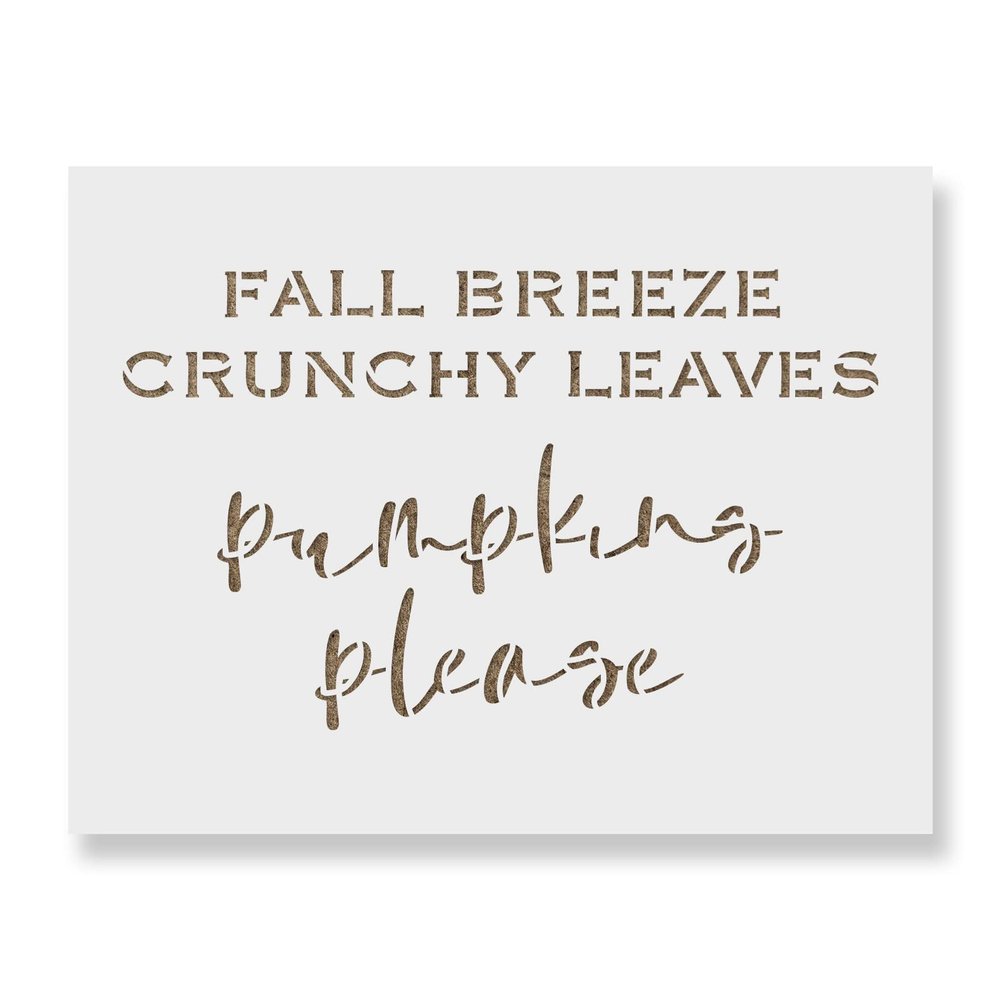 Fall Breeze Pumpkin Please Stencil - Perfect for Autumn Crafting and Home Decor, Kitchen Decor