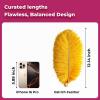 Piokio 40 pcs Gold Ostrich Feathers 12-14 inch(30-35 cm) Bulk for Wedding Party Centerpieces and DIY Clothes Decoration, Gatsby Decorations view 2
