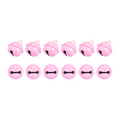 uxcell Jingle Bells, 22mm 12pcs Craft Bells for DIY Holiday Decoration, Musical Party, Home, Festival, Wedding, Light Pink