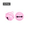 uxcell Jingle Bells, 22mm 12pcs Craft Bells for DIY Holiday Decoration, Musical Party, Home, Festival, Wedding, Light Pink view 3