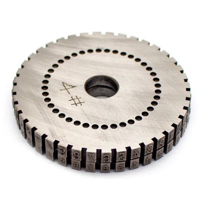 Jieotwice Character Plate Font Word Wheel Gear, for Manual Steel Embossing Machine Embosser 2.0/2.5/3.0/4.0/5.0/6.0MM Metal Sheet Plate (2.5MM)