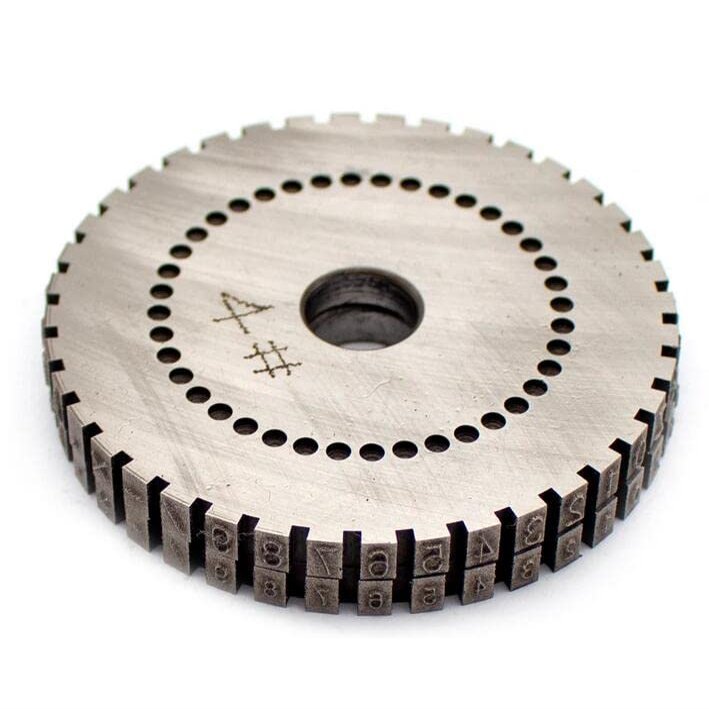 Jieotwice Character Plate Font Word Wheel Gear, for Manual Steel Embossing Machine Embosser 2.0/2.5/3.0/4.0/5.0/6.0MM Metal Sheet Plate (2.5MM)