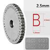 Jieotwice Character Plate Font Word Wheel Gear, for Manual Steel Embossing Machine Embosser 2.0/2.5/3.0/4.0/5.0/6.0MM Metal Sheet Plate (2.5MM) view 2