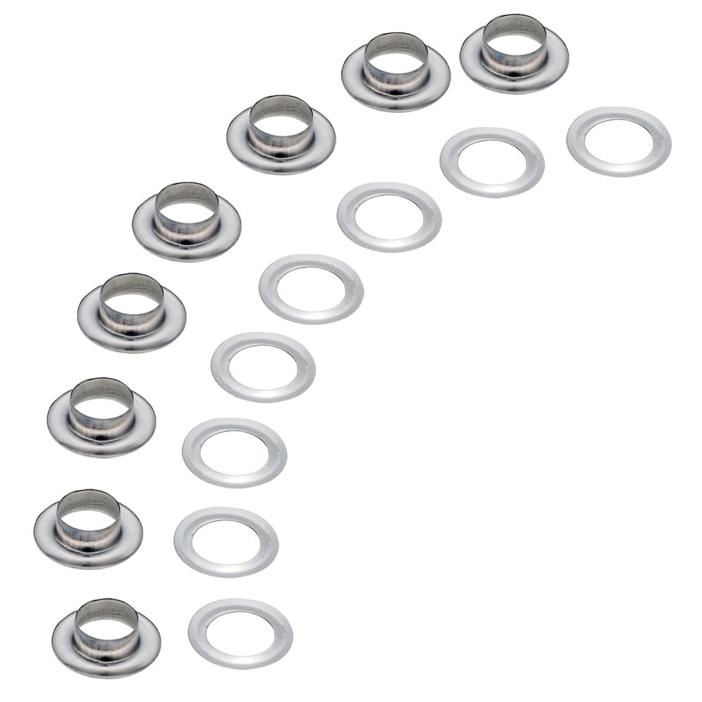 140 Sets 5/16 Inch Sewing Grommets Eyelets Stainless Steel with Washers for Shoes, Bead Cores, Clothes, Leather, Canvas, Banner (8mm Silver)