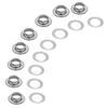 140 Sets 5/16 Inch Sewing Grommets Eyelets Stainless Steel with Washers for Shoes, Bead Cores, Clothes, Leather, Canvas, Banner (8mm Silver) view 1