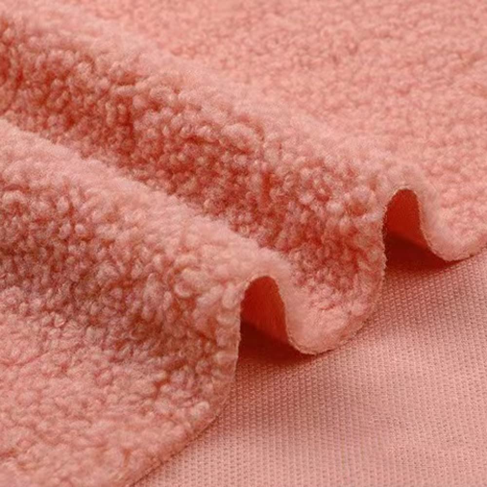 Sherpa Fleece Fabric Lambskin Thermal Lined Material DIY Sewing Crafts Materials for Coat Sweatershirt, Blanket, Hat, Doll Sewing Craft Material for Super Soft & Cozy Fuzzy Blanket