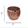 Wooden Yarn Bowl - Knitting Yarn Bowls with Holes Crochet Bowl Holder Handmade Yarn Storage Bowl Knitting Crocheting Accessories (6" x 6" x 3") view 2