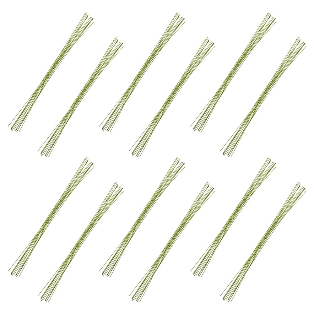 Ashland Green Cloth Stem Wire, 12 Pack
