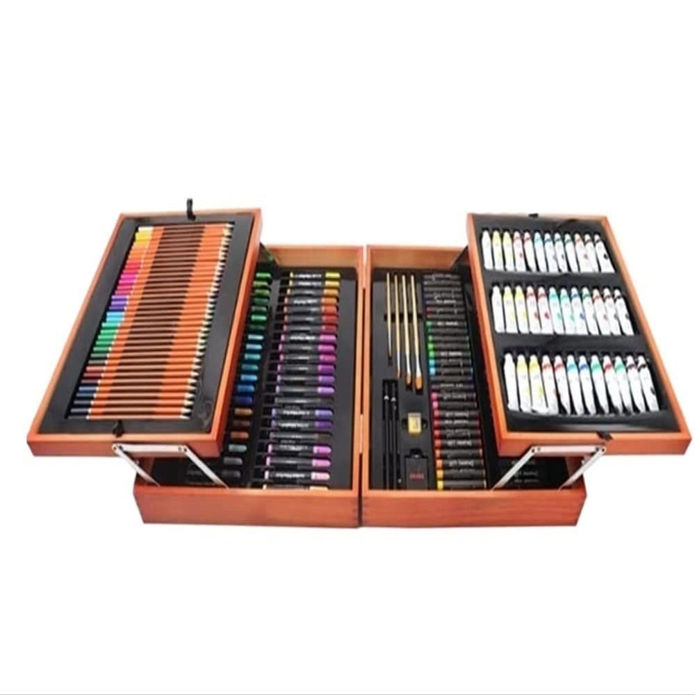 DDYYCX Art Supplies, 174 Piece Deluxe Wooden Art Set, Coloring Drawing Art Set, Drawing Art Kit with Crayons, Oil Pastels, Colored Pencils, Sketch Pencils, Paint Brush